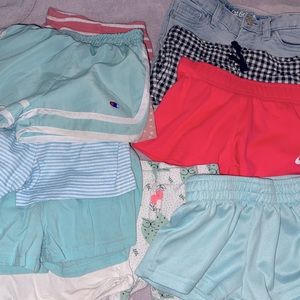 11 shorts , different colors / patterns